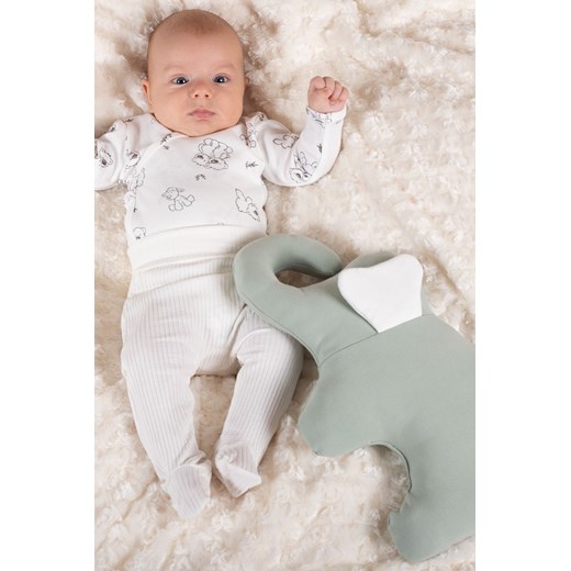 Bawełniane kremowe półśpiochy niemowlęce ze sklepu 5.10.15 w kategorii Spodnie i półśpiochy - zdjęcie 170808012