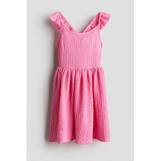 H & M - Dżersejowa sukienka z falbanami - Różowy H & M 104 (2-4Y) H&M