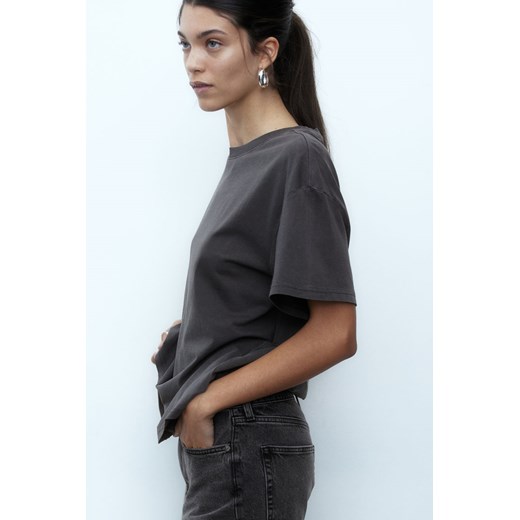 H & M - T-shirt oversize - Szary H & M L H&M