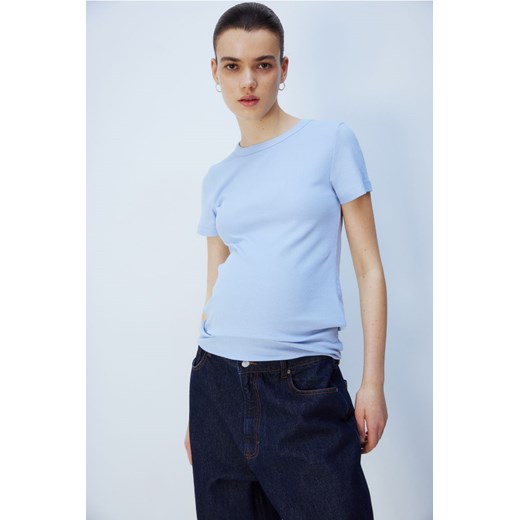 H & M - MAMA Top w prążki - Niebieski ze sklepu H&M w kategorii Bluzki ciążowe - zdjęcie 170811570