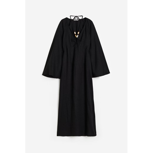 H & M - Sukienka z domieszką lnu - Czarny ze sklepu H&M w kategorii Sukienki - zdjęcie 170811574