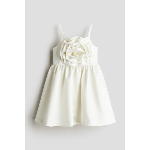 H & M - Sukienka z kwiatem - Biały H & M 104 (3-4Y) H&M