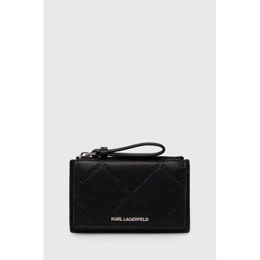 Karl Lagerfeld portfel damski kolor czarny ze sklepu ANSWEAR.com w kategorii Portfele damskie - zdjęcie 170814122