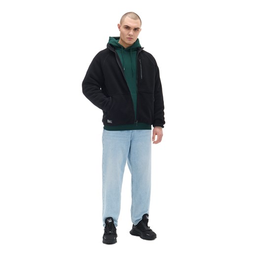 Cropp - Rozpinana bluza polarowa - czarny ze sklepu Cropp w kategorii Bluzy męskie - zdjęcie 170818863