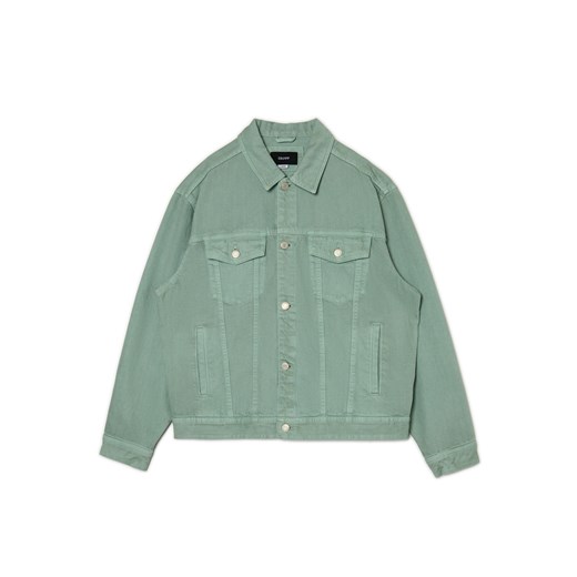 Cropp - Zielona kurtka jeansowa - zielony ze sklepu Cropp w kategorii Kurtki męskie - zdjęcie 170820321