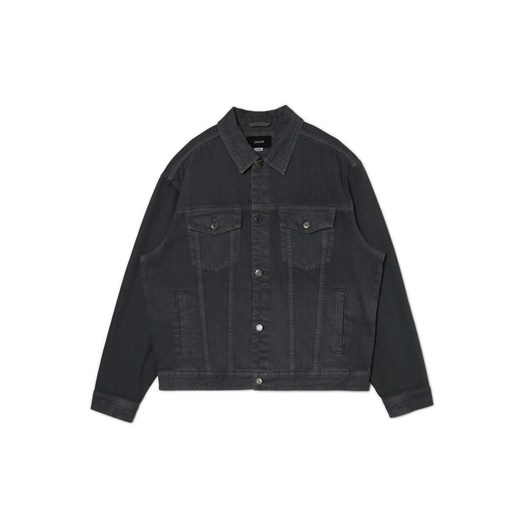 Cropp - Ciemna kurtka jeansowa - szary ze sklepu Cropp w kategorii Kurtki męskie - zdjęcie 170820324