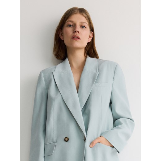 Reserved - Marynarka z modalem - jasnozielony Reserved S Reserved