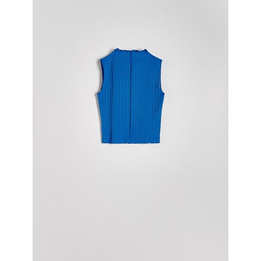 Reserved - Top na ramiączkach - niebieski ze sklepu Reserved w kategorii Bluzki damskie - zdjęcie 170821400