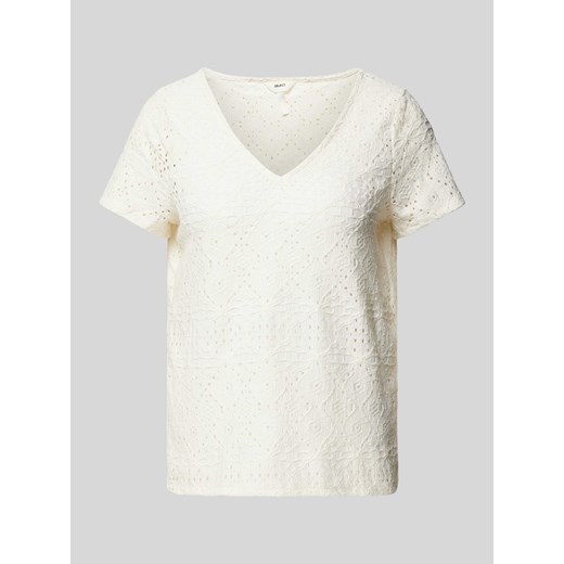 T-shirt z haftem angielskim model ‘FEODORA’ ze sklepu Peek&Cloppenburg  w kategorii Bluzki damskie - zdjęcie 170821900