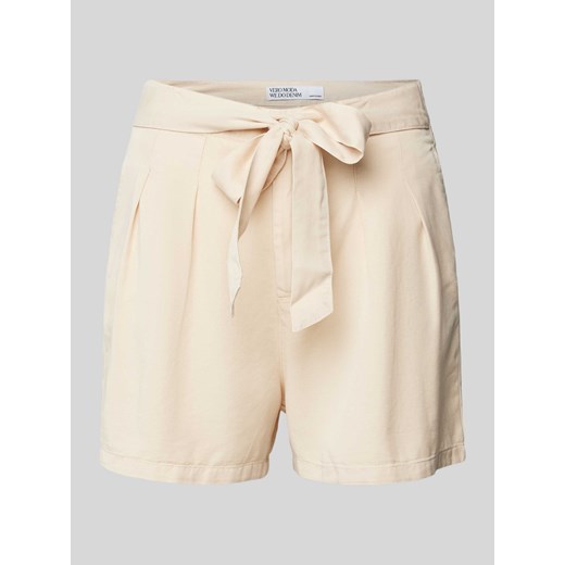 Szorty o luźnym kroju z lyocellu z wiązanym paskiem model ‘MIA’ ze sklepu Peek&Cloppenburg  w kategorii Szorty - zdjęcie 170821971