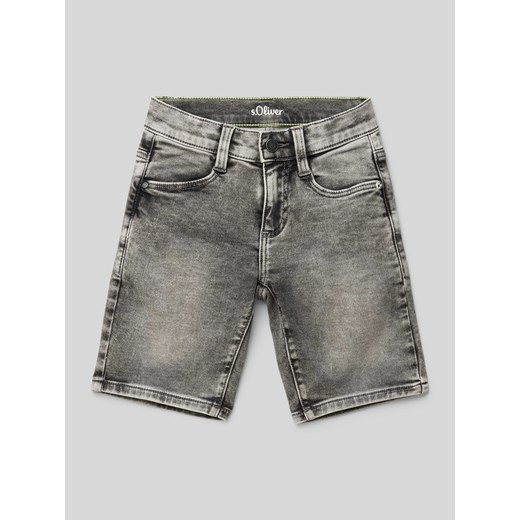 Szorty jeansowe o kroju regular fit z przetarciami model ‘Brad’ ze sklepu Peek&Cloppenburg  w kategorii Spodenki chłopięce - zdjęcie 170822113