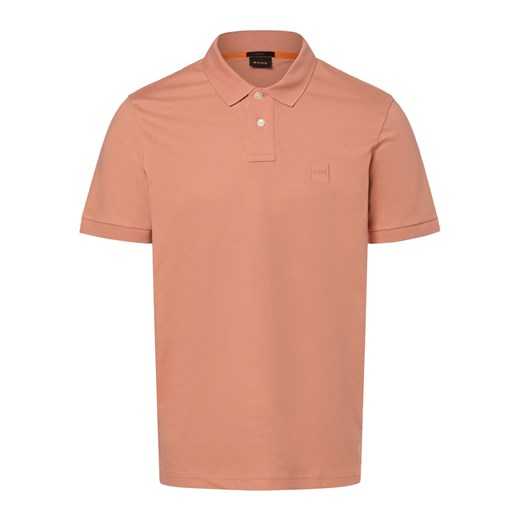 BOSS Orange Męska koszulka polo - Passenger Mężczyźni Bawełna brudny róż jednolity ze sklepu vangraaf w kategorii T-shirty męskie - zdjęcie 170823924