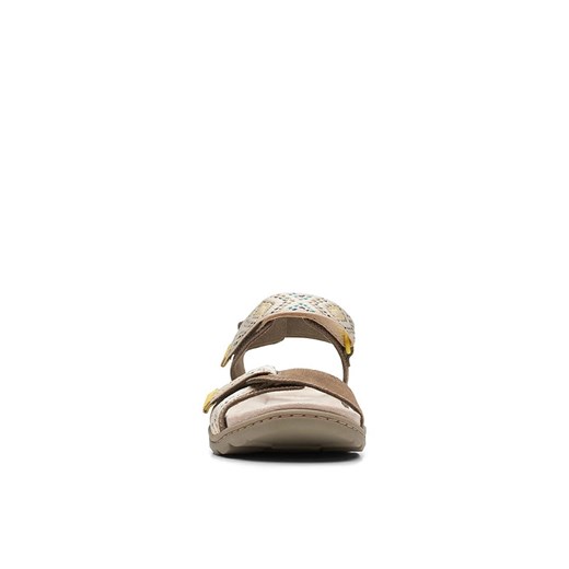 Clarks Skórzane sandały w kolorze oliwkowym Clarks 37 promocyjna cena Limango Polska