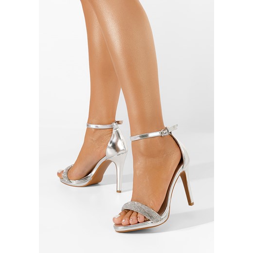 Srebrne eleganckie sandały Geneva ze sklepu Zapatos w kategorii Sandały damskie - zdjęcie 170828874