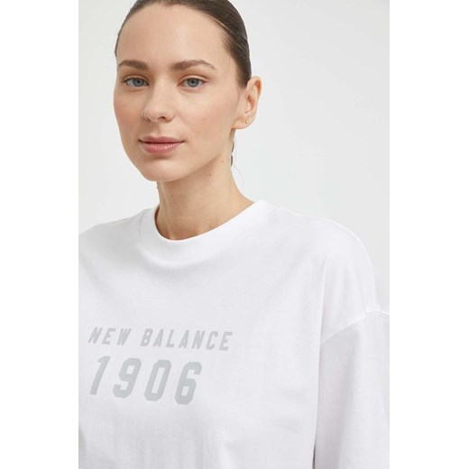 New Balance t-shirt bawełniany damski kolor biały WT41519WT New Balance S ANSWEAR.com