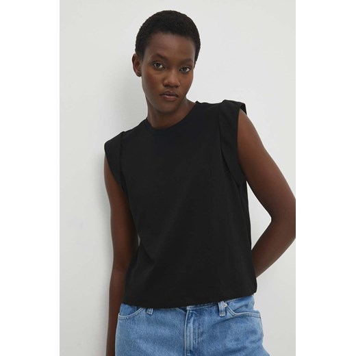 Answear Lab t-shirt bawełniany damski kolor czarny ze sklepu ANSWEAR.com w kategorii Bluzki damskie - zdjęcie 170830603
