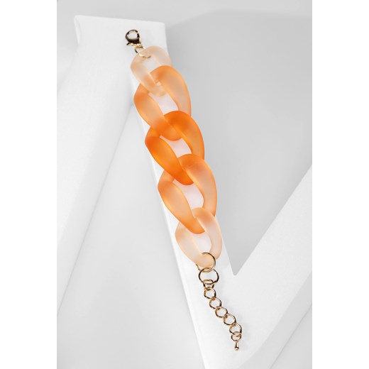 Masywna pomarańczowa bransoletka w kształcie łańcucha ze sklepu Molton w kategorii Bransoletki - zdjęcie 170832024
