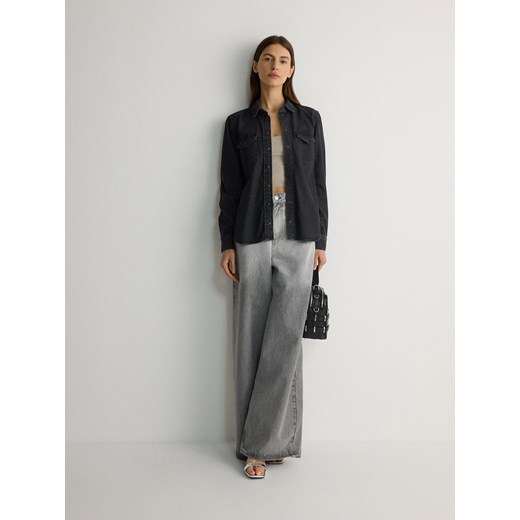 Reserved - Koszula jeansowa - szary Reserved S Reserved