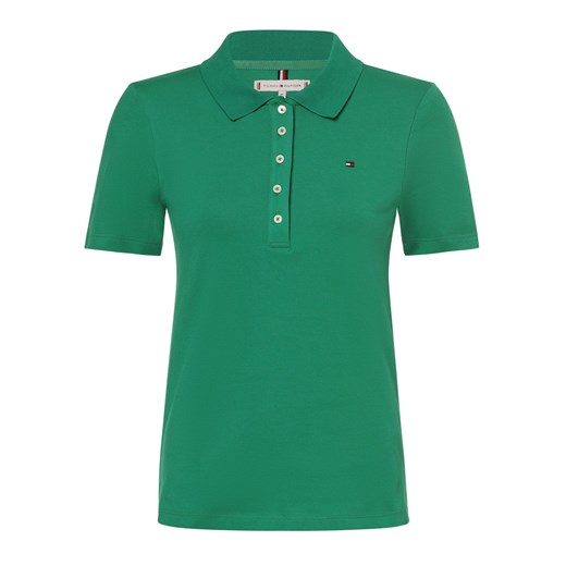 Tommy Hilfiger Damska koszulka polo Kobiety Bawełna zielony jednolity ze sklepu vangraaf w kategorii Bluzki damskie - zdjęcie 170832752