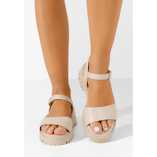 Beżowe sandały damskie Subtea ze sklepu Zapatos w kategorii Sandały damskie - zdjęcie 170838971