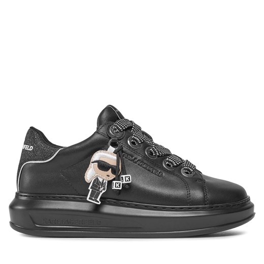 Sneakersy KARL LAGERFELD KL62576N Black Lthr/Mono 00X ze sklepu eobuwie.pl w kategorii Buty sportowe damskie - zdjęcie 170839673
