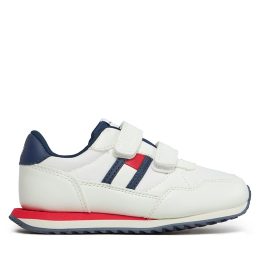 Sneakersy Tommy Hilfiger Flag Low Cut Velcro Sneaker T1B9-33129-0208 S White 100 ze sklepu eobuwie.pl w kategorii Buty sportowe dziecięce - zdjęcie 170839871