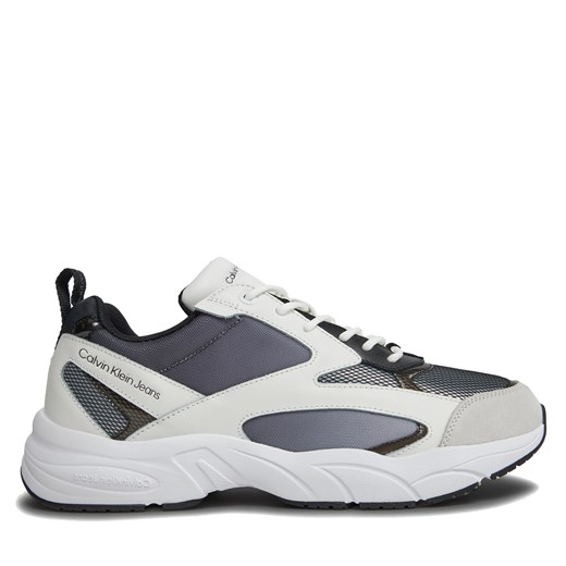 Sneakersy Calvin Klein Jeans Retro Tennis Low Mix In Sat YM0YM00877 Czarny ze sklepu eobuwie.pl w kategorii Buty sportowe męskie - zdjęcie 170839924