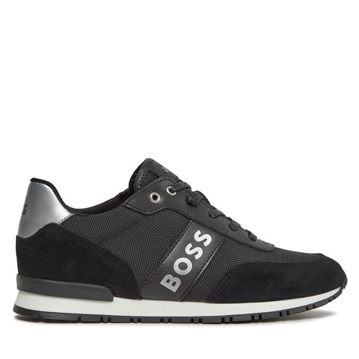 Sneakersy Boss J29347 S Czarny ze sklepu eobuwie.pl w kategorii Buty sportowe dziecięce - zdjęcie 170840291