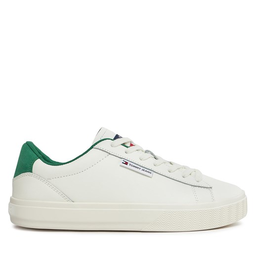 Sneakersy Tommy Jeans Tjw Cupsole Sneaker Ess EN0EN02508 Ivory / Cape Green YBI ze sklepu eobuwie.pl w kategorii Trampki damskie - zdjęcie 170840300