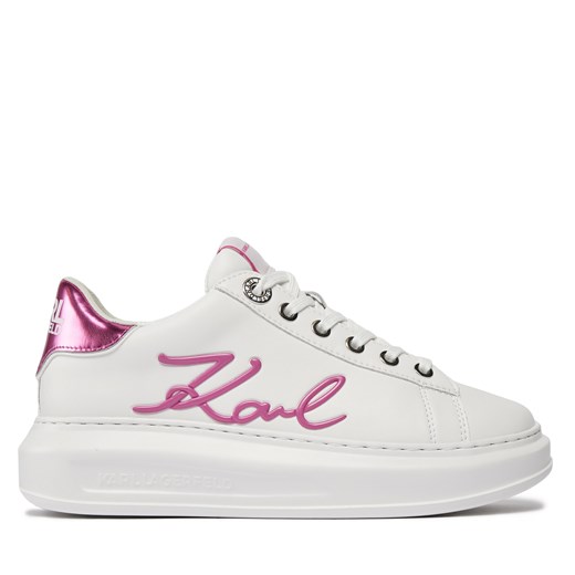 Sneakersy KARL LAGERFELD KL62510A White Lthr w/Pink 01P Karl Lagerfeld 38 eobuwie.pl