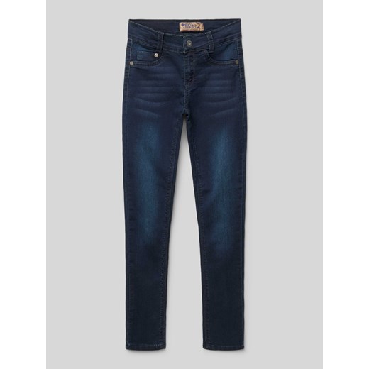Jeansy o kroju slim fit z 5 kieszeniami ze sklepu Peek&Cloppenburg  w kategorii Spodnie chłopięce - zdjęcie 170841953