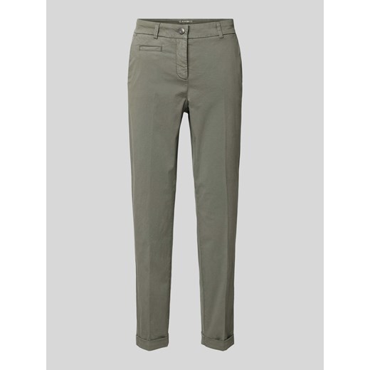 Spodnie o kroju slim fit z zapięciem na guzik model ‘STELLA’ ze sklepu Peek&Cloppenburg  w kategorii Spodnie damskie - zdjęcie 170842001