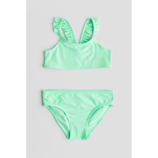 H & M - Kostium bikini z falbankami - Zielony ze sklepu H&M w kategorii Stroje kąpielowe - zdjęcie 170842773
