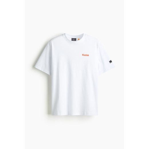 H & M - T-shirt Loose Fit - Biały ze sklepu H&M w kategorii Bluzki damskie - zdjęcie 170842792