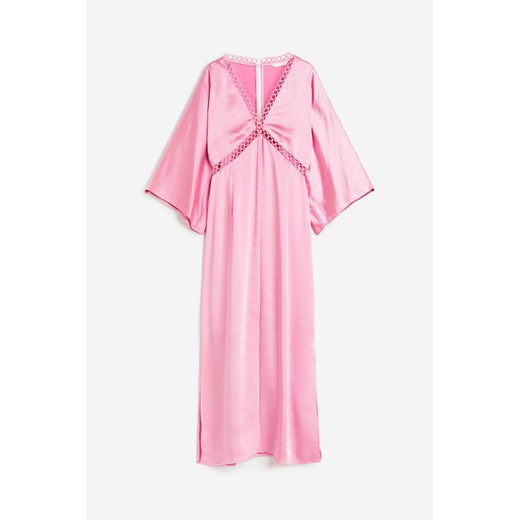 H & M - Satynowa sukienka - Różowy H & M 36 H&M