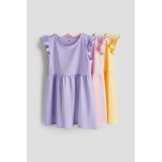 H & M - Dżersejowa sukienka 3-pak - Fioletowy ze sklepu H&M w kategorii Sukienki dziewczęce - zdjęcie 170842860