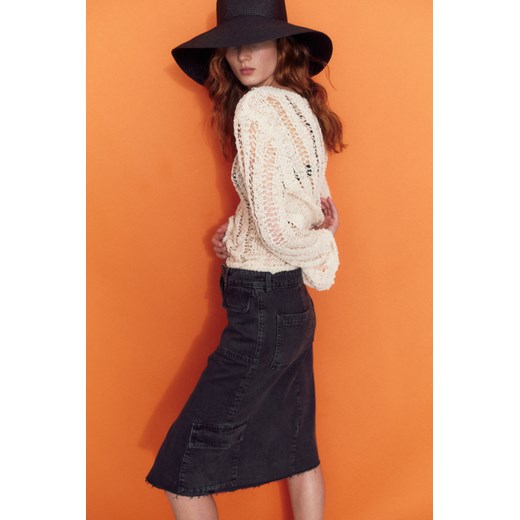 H & M - Dżinsowa spódnica cargo - Czarny ze sklepu H&M w kategorii Spódnice - zdjęcie 170842872