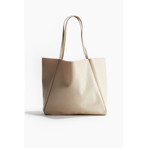 H & M - Powlekana torba shopper - Beżowy ze sklepu H&M w kategorii Torby Shopper bag - zdjęcie 170842912