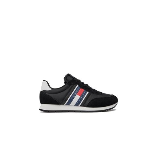 Tommy Jeans Sneakersy Tjm Runner Casual Ess EM0EM01351 Czarny ze sklepu MODIVO w kategorii Buty sportowe męskie - zdjęcie 170846521