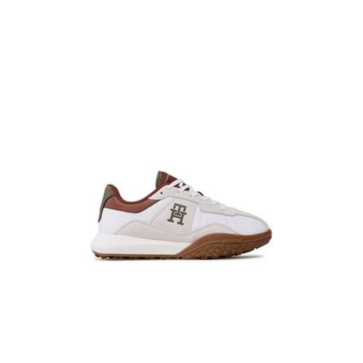 Tommy Hilfiger Sneakersy Retro Modern Runner Mix FM0FM04701 Biały ze sklepu MODIVO w kategorii Buty sportowe męskie - zdjęcie 170846570