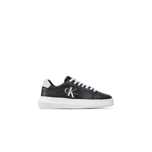 Calvin Klein Jeans Sneakersy Chunky Cupsole Laceup Mon Lth Wn YW0YW00823 Czarny ze sklepu MODIVO w kategorii Trampki damskie - zdjęcie 170847353