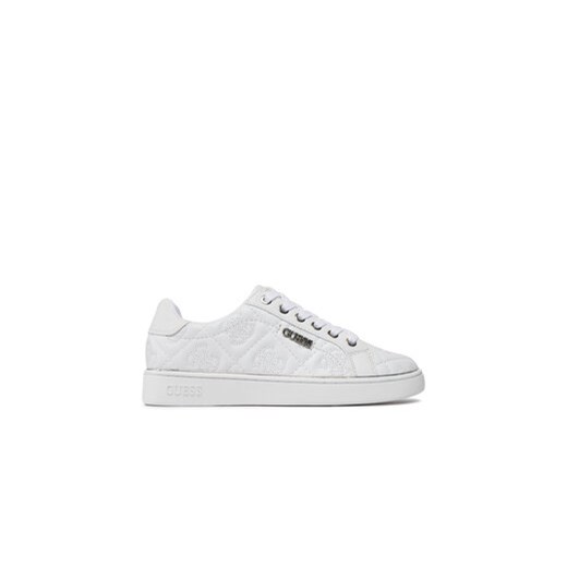 Guess Sneakersy Beckie10 FLPB10 FAL12 Biały ze sklepu MODIVO w kategorii Trampki damskie - zdjęcie 170848063