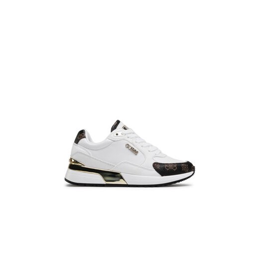 Guess Sneakersy Moxea FL5MOX FAL12 Biały ze sklepu MODIVO w kategorii Buty sportowe damskie - zdjęcie 170848281