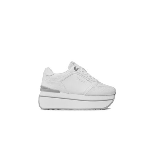 Guess Sneakersy Camrio FLPCAM FAL12 Biały ze sklepu MODIVO w kategorii Buty sportowe damskie - zdjęcie 170848341
