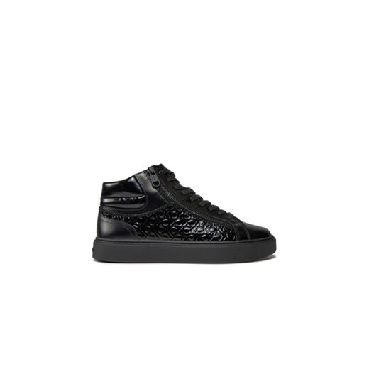 Calvin Klein Sneakersy High Top Lace Up W/Zip Mono HM0HM01276 Czarny ze sklepu MODIVO w kategorii Trampki męskie - zdjęcie 170849053