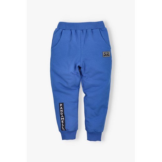 Spodnie chłopięce bawełniane Pandamello niebieskie ze sklepu 5.10.15 w kategorii Spodnie chłopięce - zdjęcie 170850724