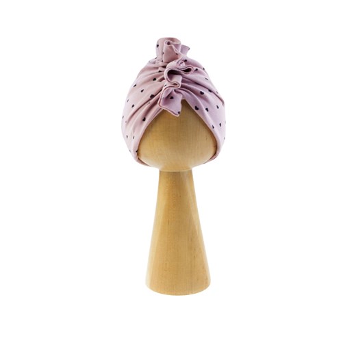Różowa czapka dziewczęca w serduszka typu turban ze sklepu 5.10.15 w kategorii Czapki dziecięce - zdjęcie 170850772