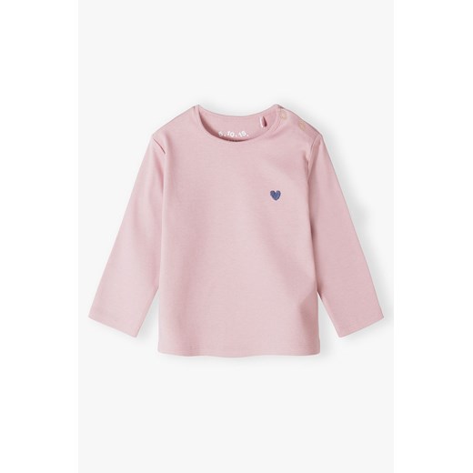 Różowa bawełniana bluzka niemowlęca - długi rękaw 5.10.15. ze sklepu 5.10.15 w kategorii Kaftaniki i bluzki - zdjęcie 170850842