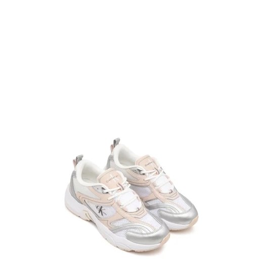 Buty sportowe damskie Calvin Klein sneakersy na platformie sznurowane z tworzywa sztucznego 