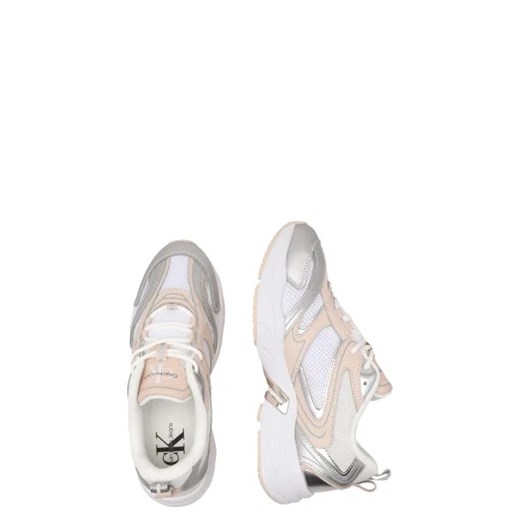 Buty sportowe damskie Calvin Klein sneakersy sznurowane z tworzywa sztucznego 